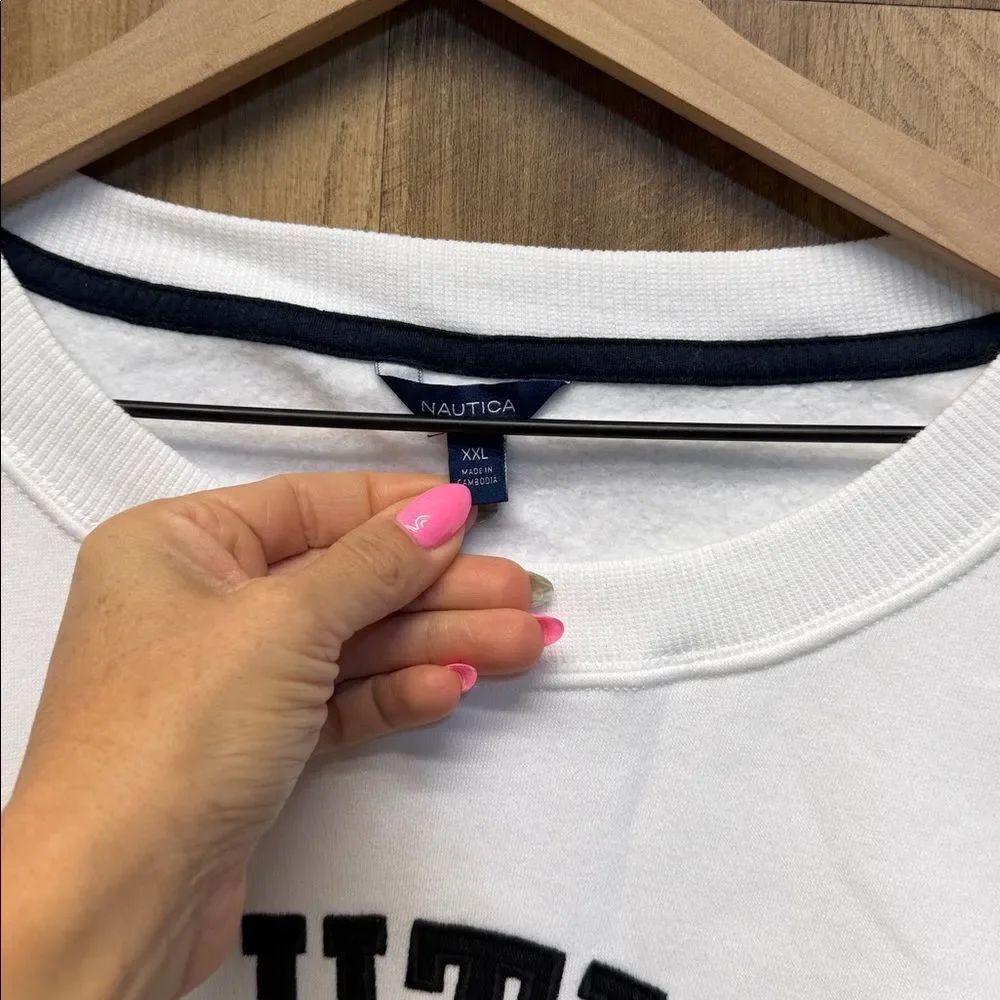 Nautica - White Crewneck with Black Lettering - Picture 3 of 8